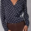Clothing Rouje | Tressie Top Pois Marine